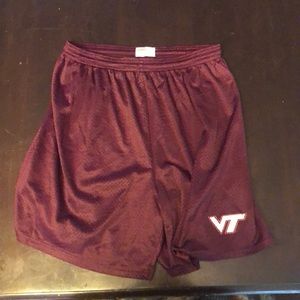 Virginia Tech mesh shorts maroon